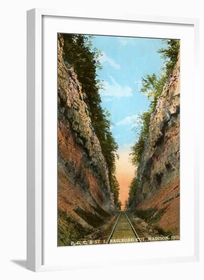 Railroad Cut, Madison, Indiana-null-Framed Art Print