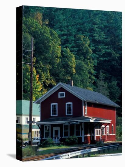 Railroad Depot in West Cornwall, Litchfield Hills, Connecticut, USA-Jerry & Marcy Monkman-Stretched Canvas