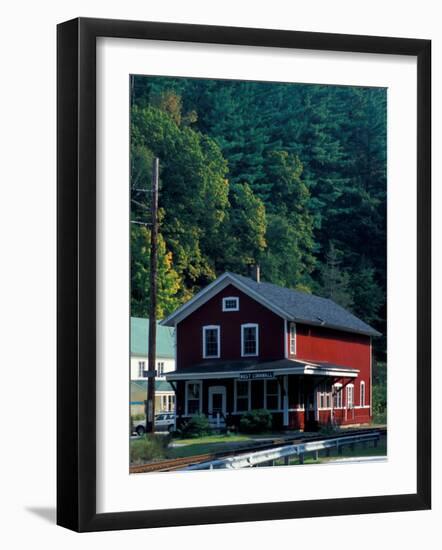 Railroad Depot in West Cornwall, Litchfield Hills, Connecticut, USA-Jerry & Marcy Monkman-Framed Photographic Print