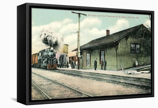 Railroad Depot, Sullivan, Missouri-null-Framed Stretched Canvas