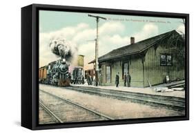 Railroad Depot, Sullivan, Missouri-null-Framed Stretched Canvas