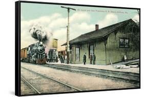 Railroad Depot, Sullivan, Missouri-null-Framed Stretched Canvas