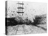 Railroad Destroyed by Gunfire-null-Stretched Canvas