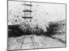 Railroad Destroyed by Gunfire-null-Mounted Photographic Print