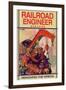 Railroad Engineer Magazine: Removing the Wreck-null-Framed Art Print