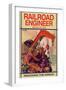 Railroad Engineer Magazine: Removing the Wreck-null-Framed Art Print