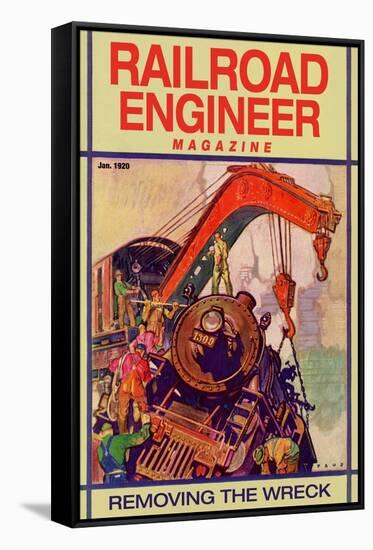 Railroad Engineer Magazine: Removing the Wreck-null-Framed Stretched Canvas