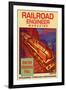 Railroad Engineer Magazine: Steaming Through the Mountains-null-Framed Art Print