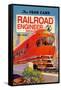 Railroad Engineer Magazine: the 1940 Cars-null-Framed Stretched Canvas