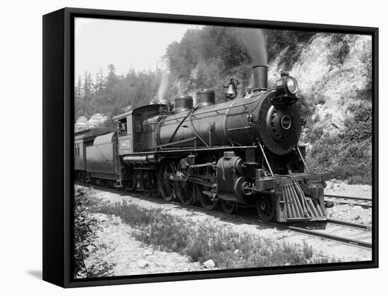 Railroad Locomotive 1443, Circa 1909-Asahel Curtis-Framed Stretched Canvas