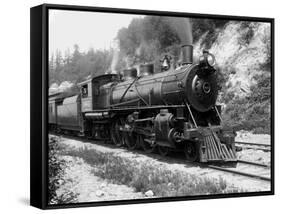 Railroad Locomotive 1443, Circa 1909-Asahel Curtis-Framed Stretched Canvas