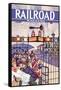 Railroad Magazine: Christmas, 1945-null-Framed Stretched Canvas