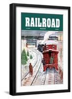 Railroad Magazine: December Trains, 1951-null-Framed Art Print