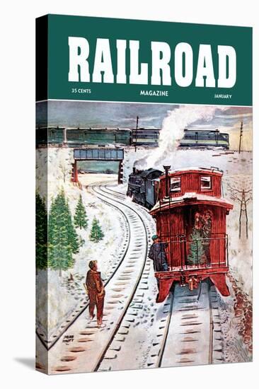 Railroad Magazine: December Trains, 1951-null-Stretched Canvas