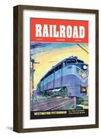 Railroad Magazine: Destination Pittsburgh, 1952-null-Framed Art Print