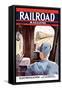 Railroad Magazine: Electrification, 1944-null-Framed Stretched Canvas