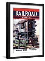 Railroad Magazine: Engine Cabs, 1943-null-Framed Art Print