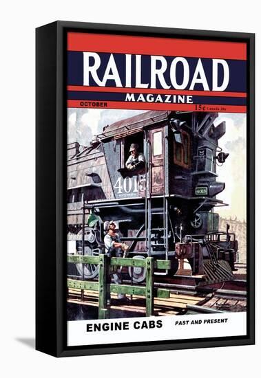 Railroad Magazine: Engine Cabs, 1943-null-Framed Stretched Canvas