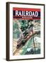 Railroad Magazine, Freight Through the Wilderness, 1942-null-Framed Art Print