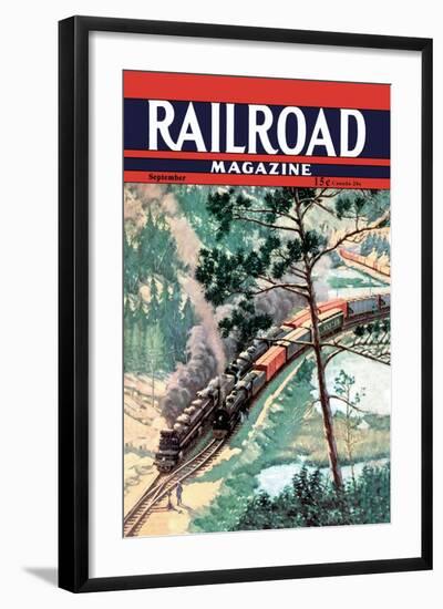 Railroad Magazine, Freight Through the Wilderness, 1942-null-Framed Art Print