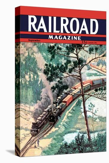 Railroad Magazine, Freight Through the Wilderness, 1942-null-Stretched Canvas