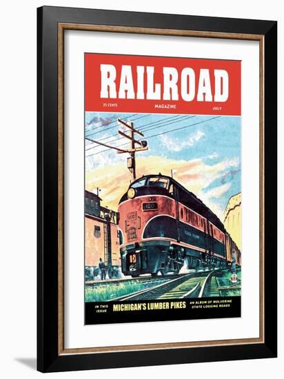 Railroad Magazine: Michigan's Lumber Pikes, 1953-null-Framed Art Print