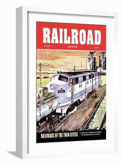 Railroad Magazine: Railroads of the Twin Cities, 1954-null-Framed Art Print