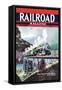 Railroad Magazine: Rails Across the Blue Ridge, 1943-null-Framed Stretched Canvas