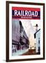 Railroad Magazine: Speeding Through the West, 1944-null-Framed Art Print