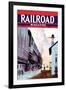 Railroad Magazine: Speeding Through the West, 1944-null-Framed Art Print