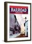 Railroad Magazine: Speeding Through the West, 1944-null-Framed Art Print