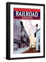 Railroad Magazine: Speeding Through the West, 1944-null-Framed Art Print