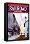 Railroad Magazine: Speeding Through the West, 1944-null-Framed Stretched Canvas