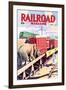 Railroad Magazine: The Circus on the Tracks, 1946-null-Framed Art Print