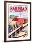 Railroad Magazine: The Circus on the Tracks, 1946-null-Framed Art Print