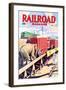 Railroad Magazine: The Circus on the Tracks, 1946-null-Framed Art Print