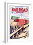 Railroad Magazine: The Circus on the Tracks, 1946-null-Framed Art Print