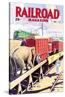 Railroad Magazine: The Circus on the Tracks, 1946-null-Stretched Canvas