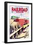 Railroad Magazine: The Circus on the Tracks, 1946-null-Framed Art Print