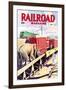 Railroad Magazine: The Circus on the Tracks, 1946-null-Framed Art Print