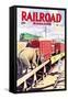 Railroad Magazine: The Circus on the Tracks, 1946-null-Framed Stretched Canvas