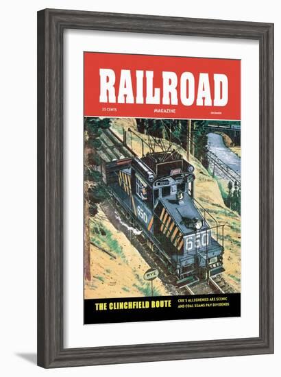 Railroad Magazine: The Clinchfield Route, 1953-null-Framed Art Print