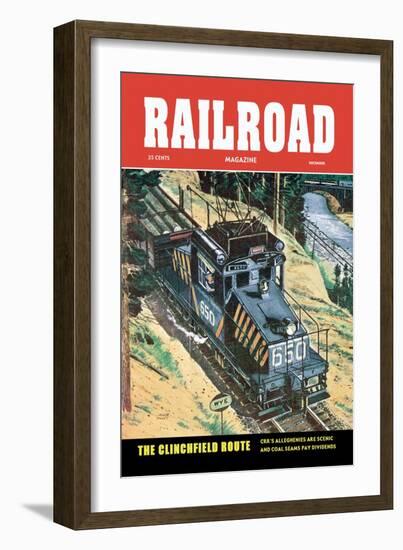 Railroad Magazine: The Clinchfield Route, 1953-null-Framed Art Print