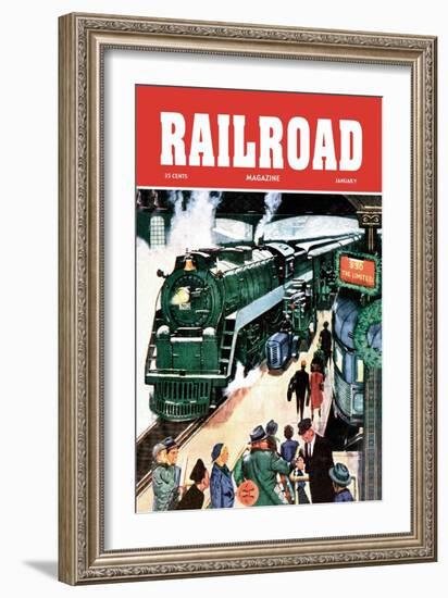 Railroad Magazine: The Limited, 1952-null-Framed Art Print