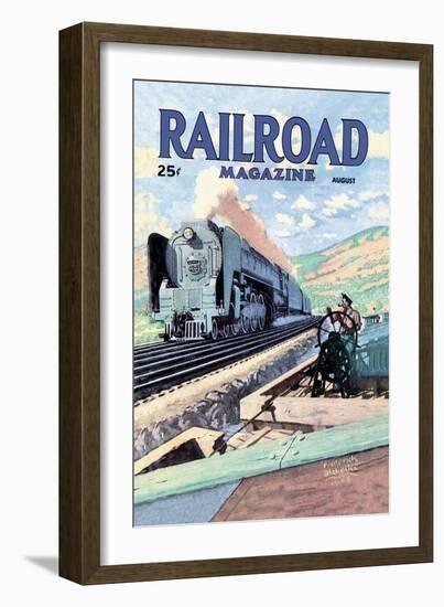 Railroad Magazine: The Mighty Railway, 1945-null-Framed Art Print