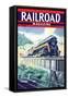 Railroad Magazine: The Speedy Future of Railroading, 1942-null-Framed Stretched Canvas