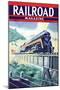 Railroad Magazine: The Speedy Future of Railroading, 1942-null-Mounted Art Print