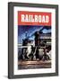 Railroad Magazine: Through the Night, 1950-null-Framed Art Print