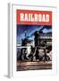 Railroad Magazine: Through the Night, 1950-null-Framed Art Print