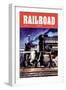 Railroad Magazine: Through the Night, 1950-null-Framed Art Print